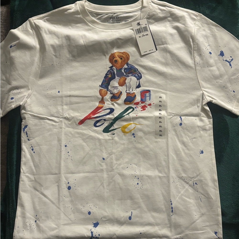 Polo by Ralph Lauren White Tee with Bear Design